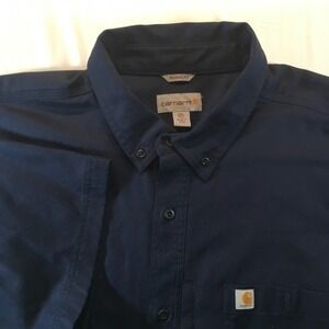 Carharrt Men's Navy Blue‎ Short Sleeve size 2XL Tall